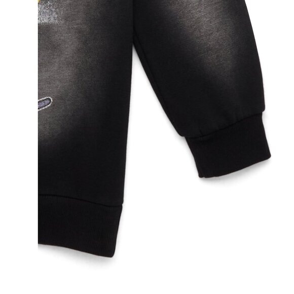 Monster Jam Gravedigger Sweatshirt BOYS SIZE 14-16 Jet Black Mineral Wash NEW - Picture 6 of 7